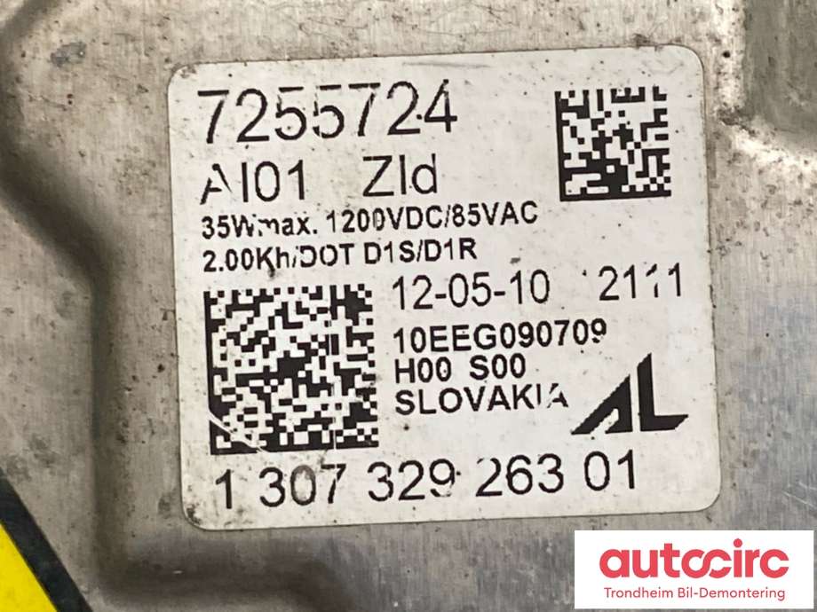 Styreenhet xenon/ballast til Mini One/Cooper 2007-2014 (R55-57) (R55-57) (63 11 7 356 250|)