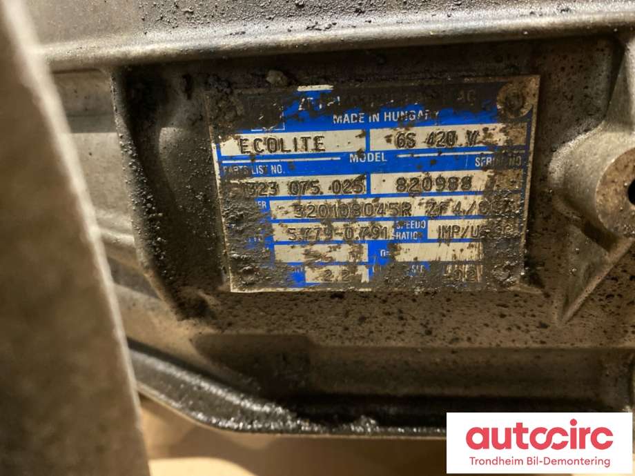 Girkasse manuell til Renault Master 2014-->> (Type III, Fase 2) (320108045R|)