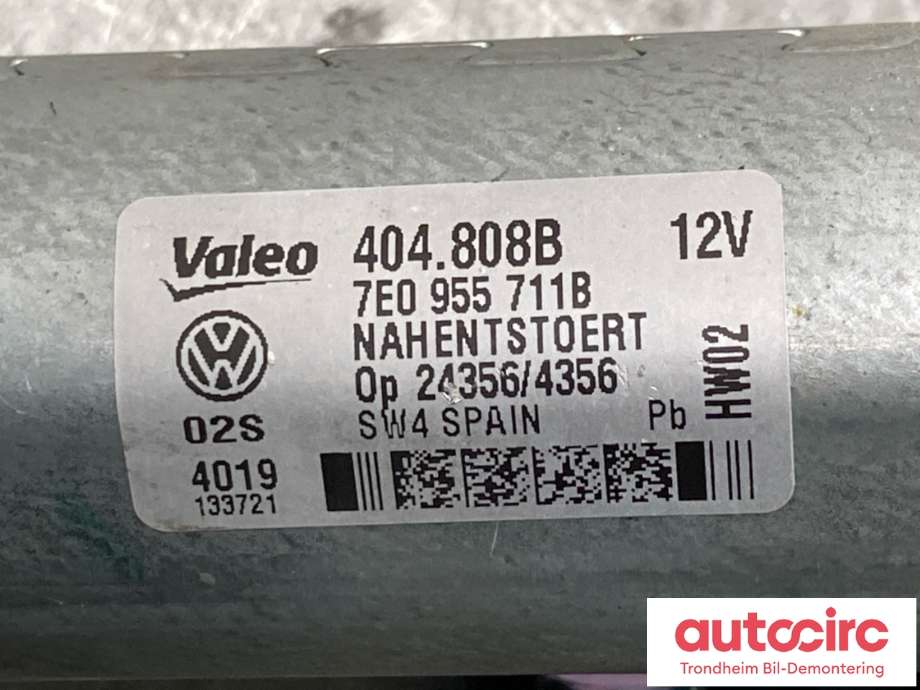 Viskermotor bakrute til VW Transporter / Caravelle 2019-->> (T6.1) (T6.1) (7E0955711B|)