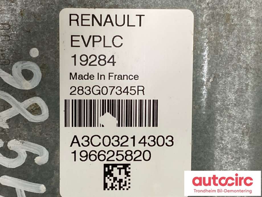 Styreenhet motor til Renault Zoe 2019-->> (Fase 2)  (RENAULT|A3C03214303|283G07345R|)