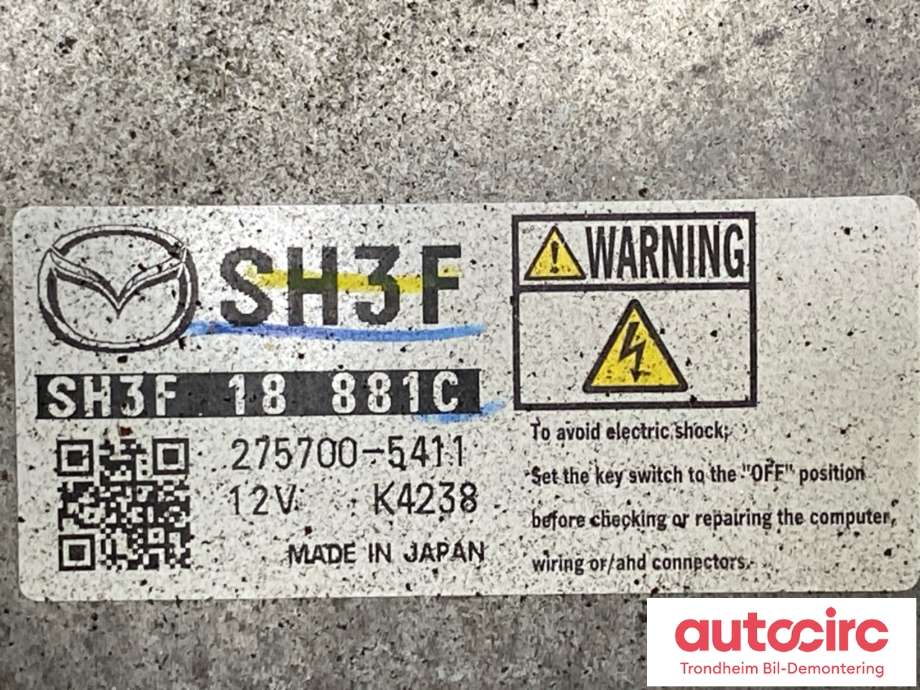 Styreenhet motor til Mazda CX-5 2012-2017 (Type I) (275700-5411|SH3F18881S|)