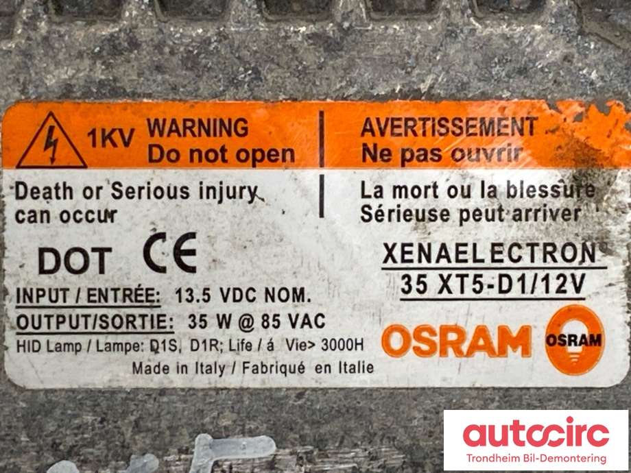 Styreenhet xenon/ballast til Ford Focus 2008-2010 (Type II, Fase 2)  (8M51-13C170-AA|1521216|)