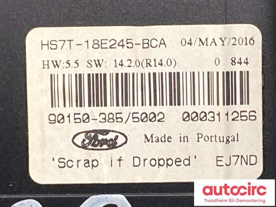 Varmeapparat betjening til Ford Mondeo 2014-2019 (Type V, Fase 1)  (2215664|HS7T-18E245-DCC|)
