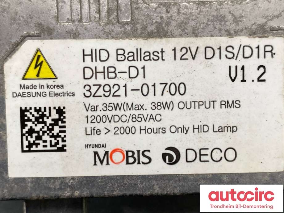 Styreenhet xenon/ballast til Hyundai i40 2012-2017 (MOBIS|3Z921-01700|)