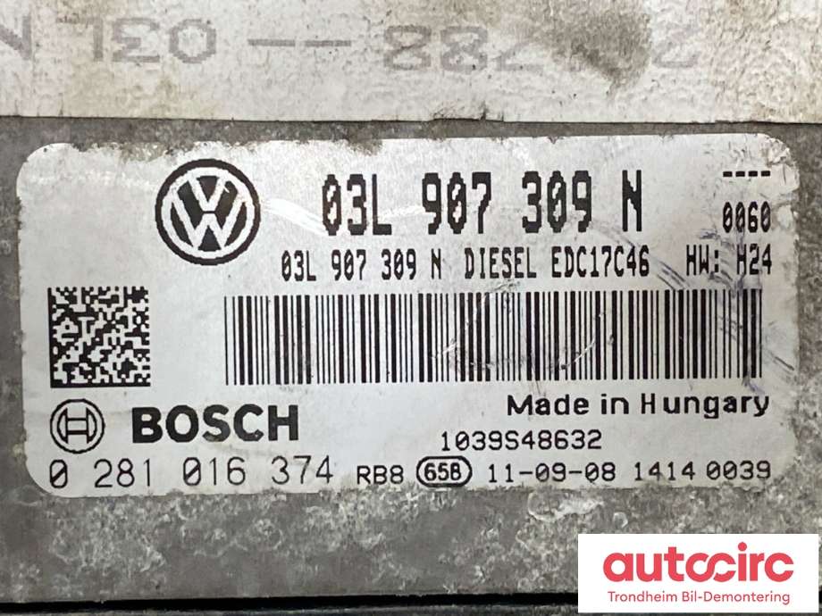 Styreenhet motor til VW Passat 2011-2015 (B7) (B7) (03L 906 018 BE|)