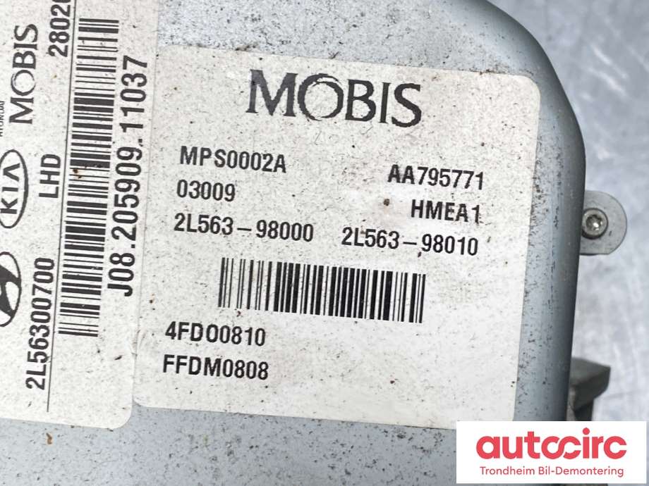 Rattaksel elektrisk servo til Hyundai i30 2007-2012 (Type I)  (MOBIS|563102L700|)