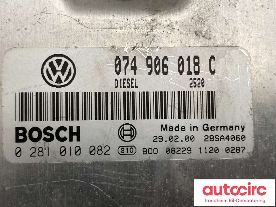Styreenhet motor til VW Transporter / Caravelle 1990-2003 (T4) (T4) (VW/BOSCH|074 906 018 AH|)