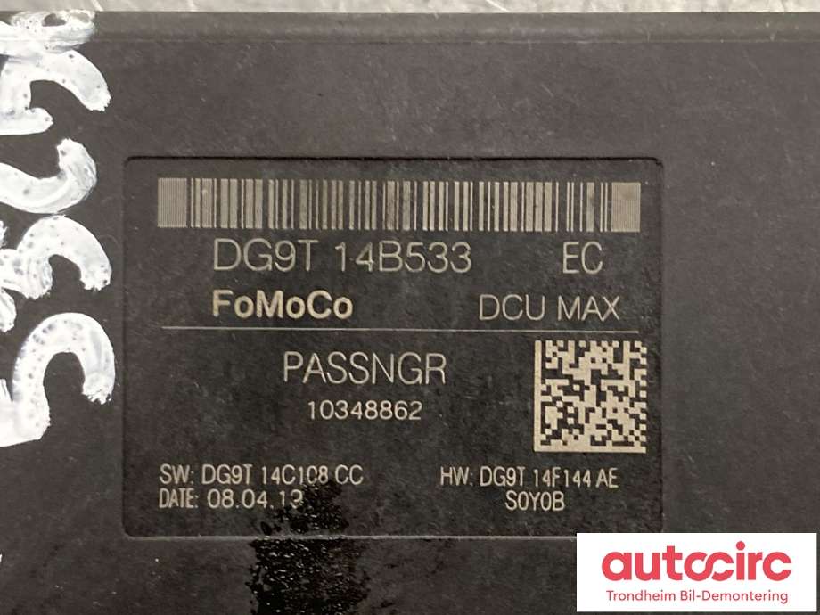 Styreenhet dør høyre foran til Ford F-150 Raptor 2017-2020 (P552) (P552) (DG9T-14B533-EC|)