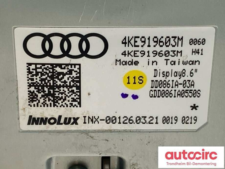 Instrument kjørecomputer til Audi e-tron 2018-->>  (AUDI|4KE 919 603 M|)