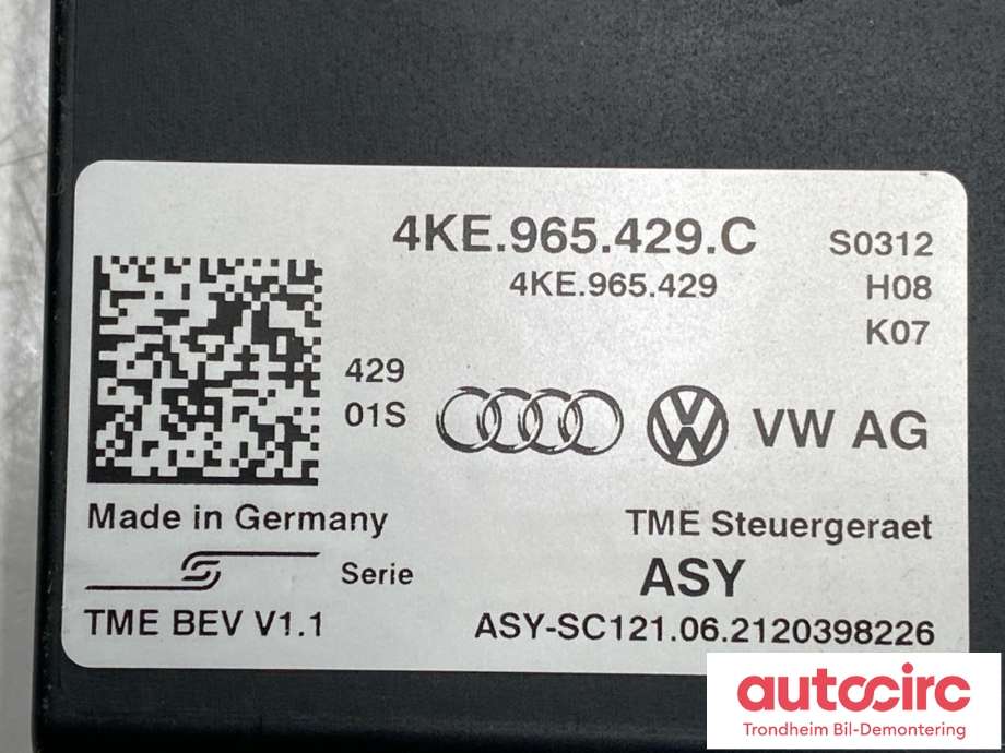 Styreenhet diverse til Audi e-tron 2018-->>  