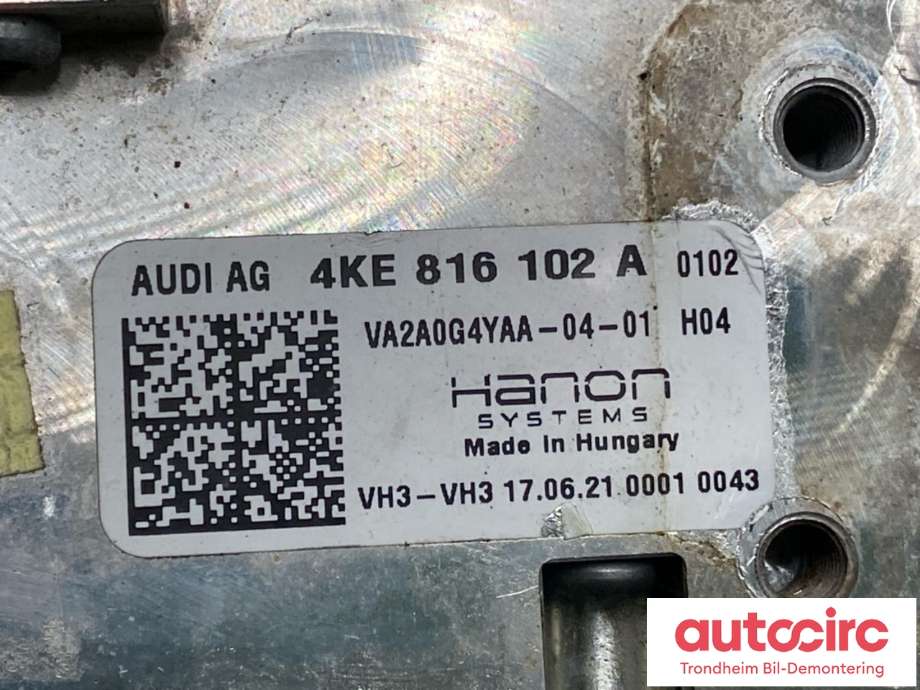 Aircondition diverse til Audi e-tron 2018-->>  (4KE816102A|)