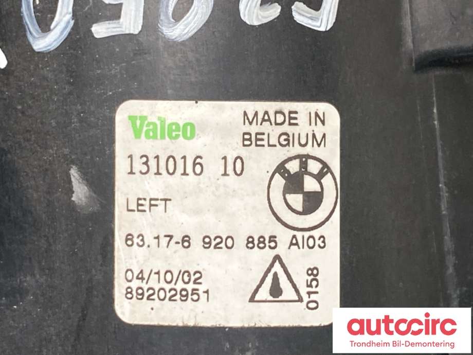 Tåkelykt venstre foran til BMW X5 2000-2006 (E53) (E53) (63176920885|)