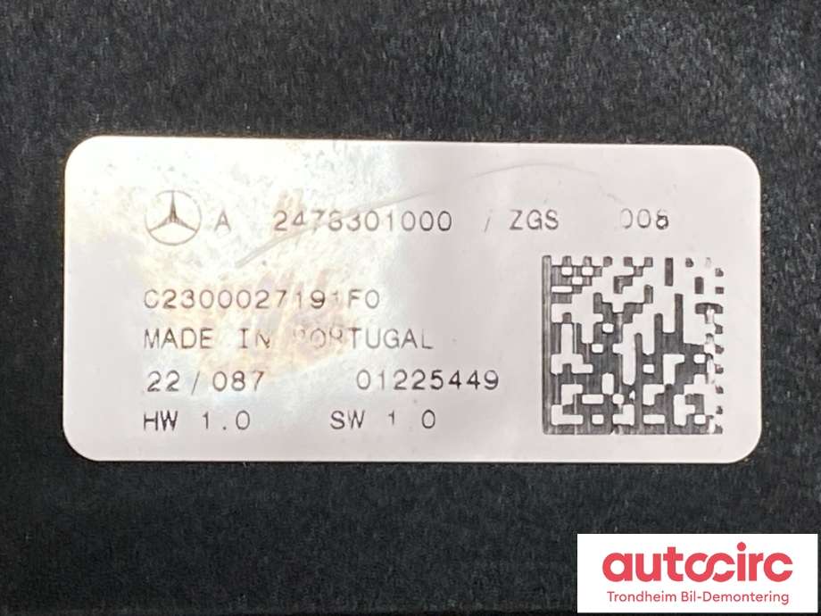 Varmeapparat register til Mercedes EQB 2022-->> (A2478301000|)