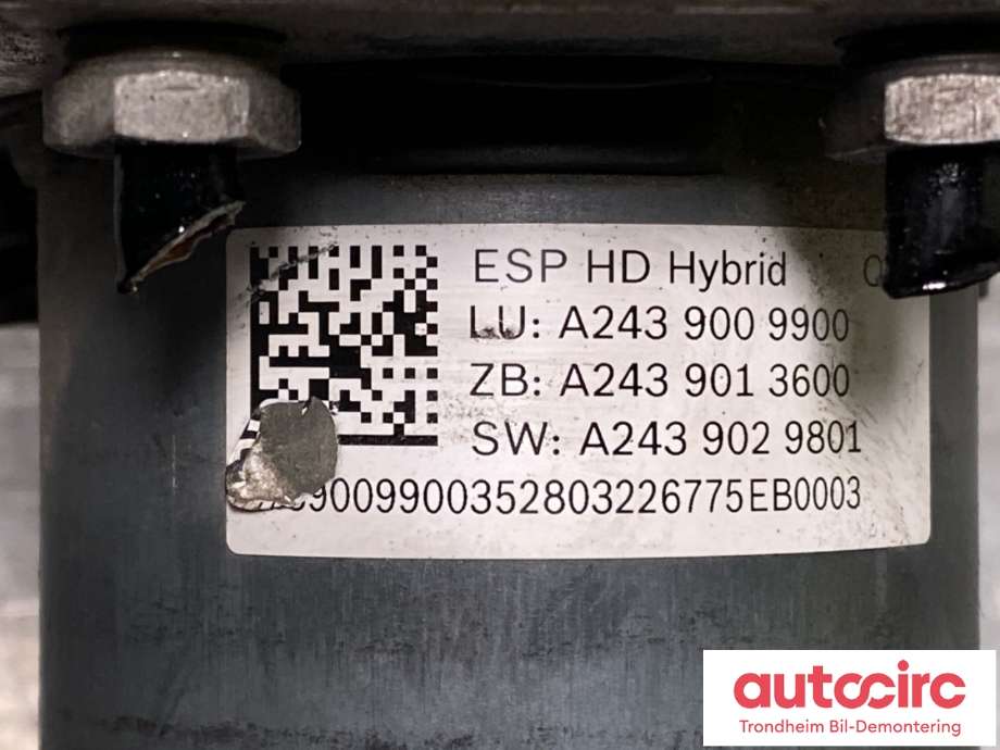 ABS sentral til Mercedes EQB 2022-->>  (A2439000001|)