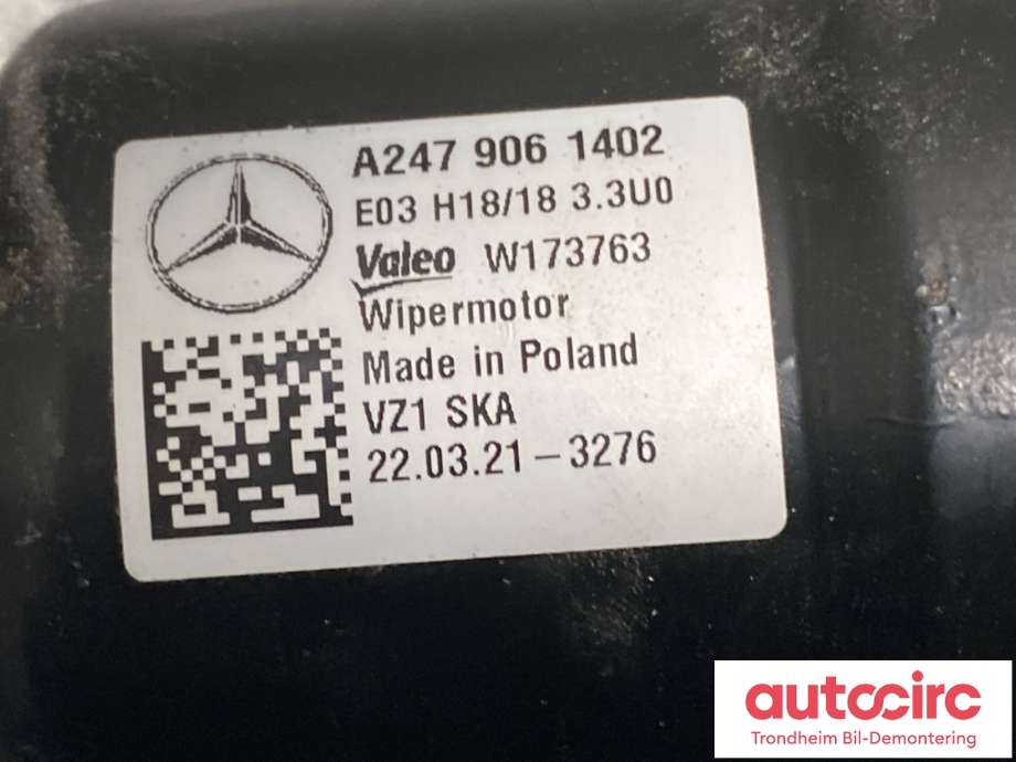 Viskermotor frontrute til Mercedes EQB 2022-->>  (A2478201101|)