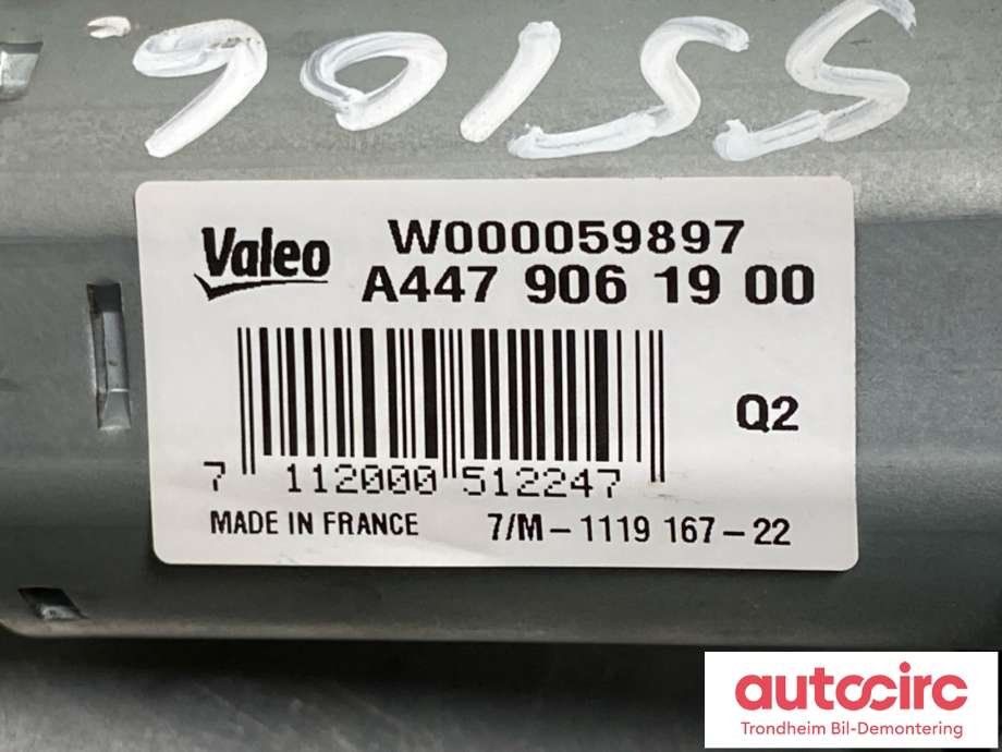 Viskermotor bakrute til Mercedes Vito 2014-->> (W447) (W447) (A4479061900|)