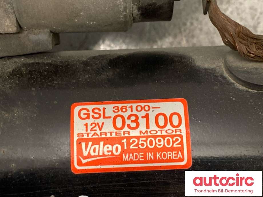 Starter til Hyundai i20 2009-2014 (Type I)  (VALEO|36100 03100|)