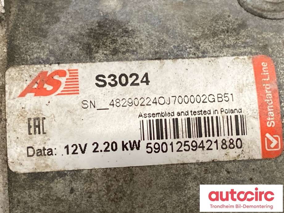 Starter diesel til Renault Master 2002-2010 (Type II, Fase 2)  (8200634602|)