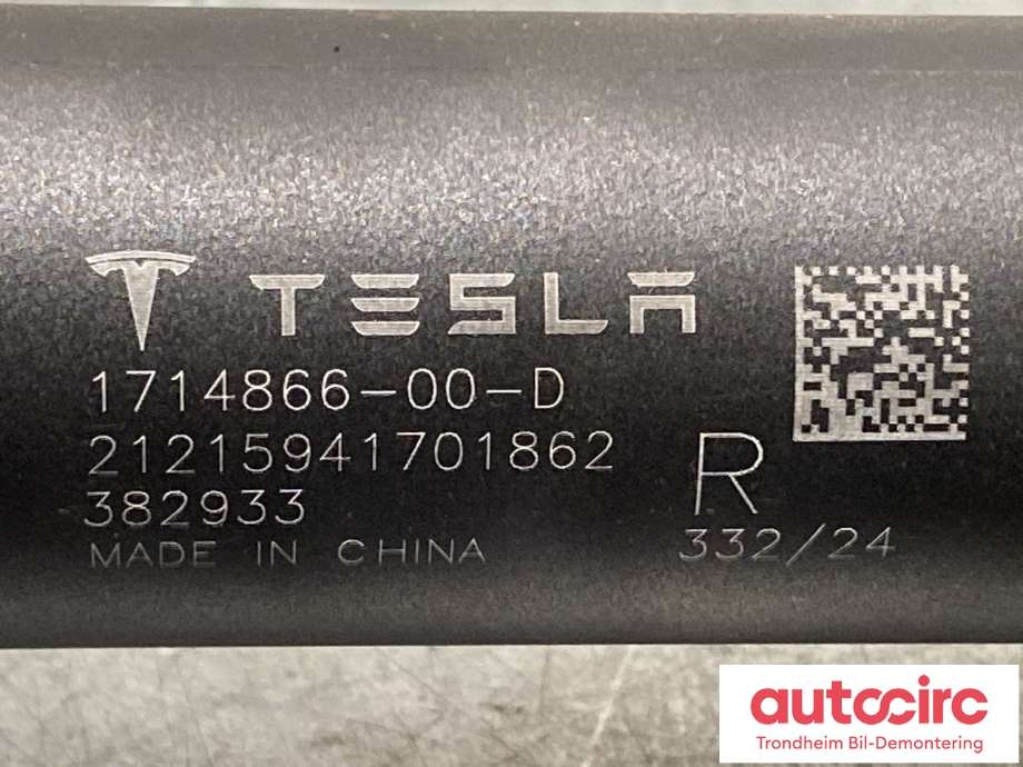 Baklukedemper høyre til Tesla Model 3 2024-->> (Fase 2) (1714866-00-D|1714866-00-E|1714864-00-D| 1714864-01-C| 1714864-01-D)