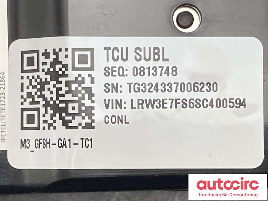 Styreenhet diverse til Tesla Model 3 2024-->> (Fase 2)  (1702588-S0-I|1702588-S0-J|)