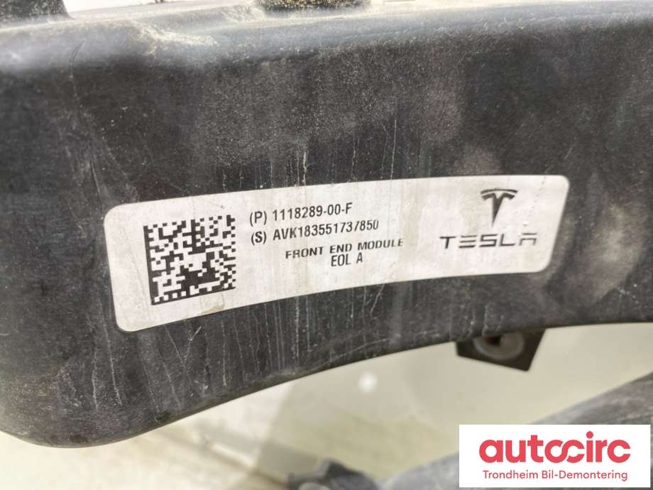 Frontplate til Tesla Model 3 2018-2023 (Fase 1) (1110240-00-B|)
