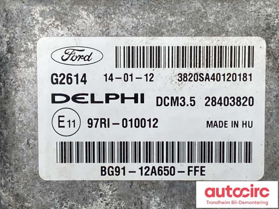 Styreenhet motor til Ford S-Max 2010-2015 (Type I, Fase 2) (DELPHI|1802711|AU71-12A650-AC|)