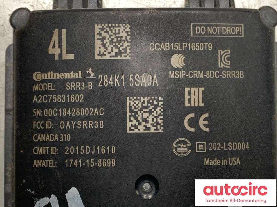 Sensor blindsone til Nissan Leaf 2018-->> (Type II) (VENSTRE|284K15SA0A|)