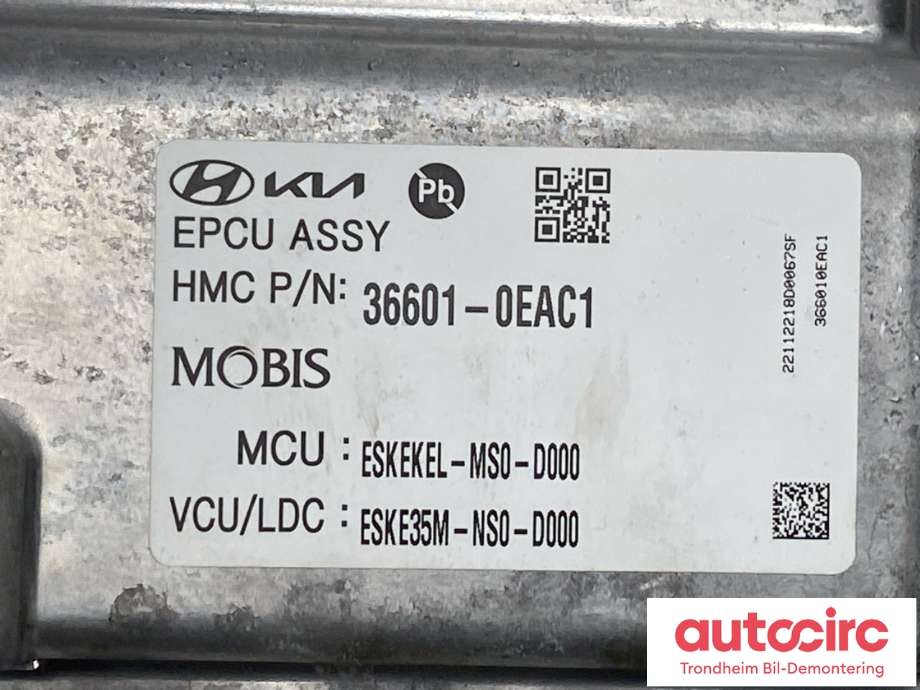 Motor power controller elbil (EPCU/PDM) til Kia e-Soul 2019-->> (Type III)  (366010EAC1|)