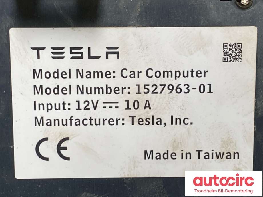 Styreenhet autopilot til Tesla Model 3 2018-2023 (Fase 1)  (1465773-01-D|1566786-S1-E|1462554-S1-K)