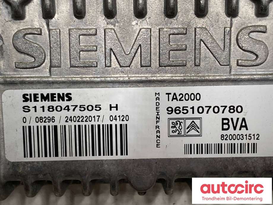 Styreenhet girkasse til Peugeot 307 2001-2004 (Fase 1)  (9651070780|2529 Y8|)