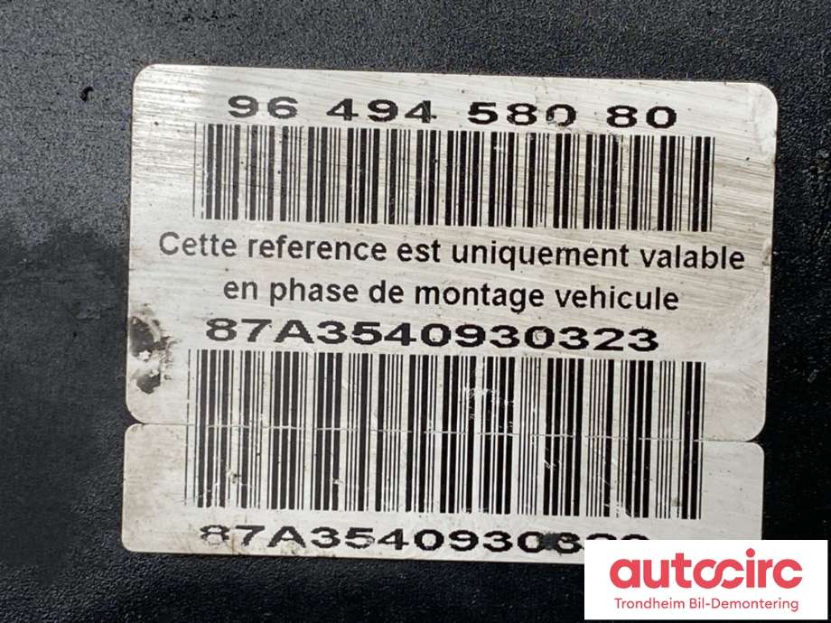 ABS sentral til Peugeot 307 2001-2004 (Fase 1) (9649458080|4541 T9|4541 V0)