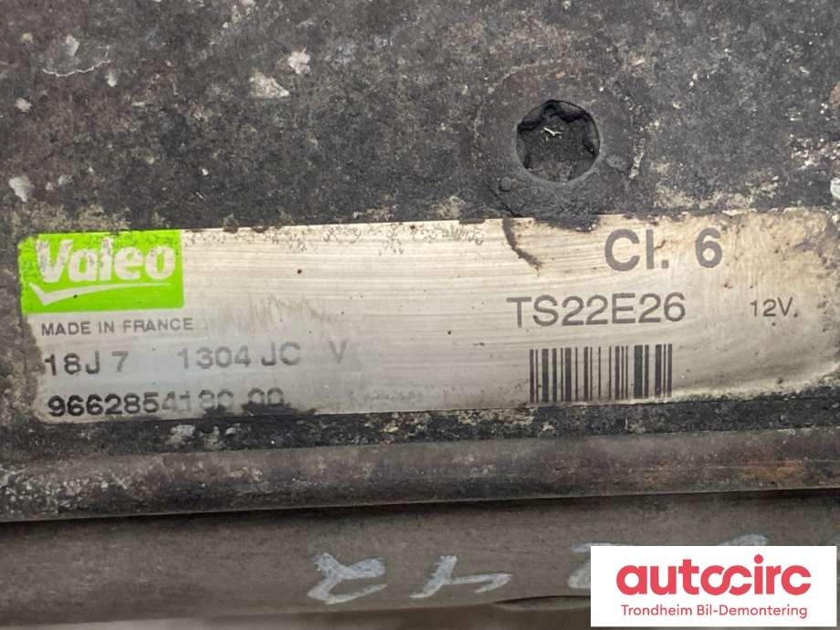 Starter diesel til Peugeot 207 2006-2012  (VALEO|5802 AE|)
