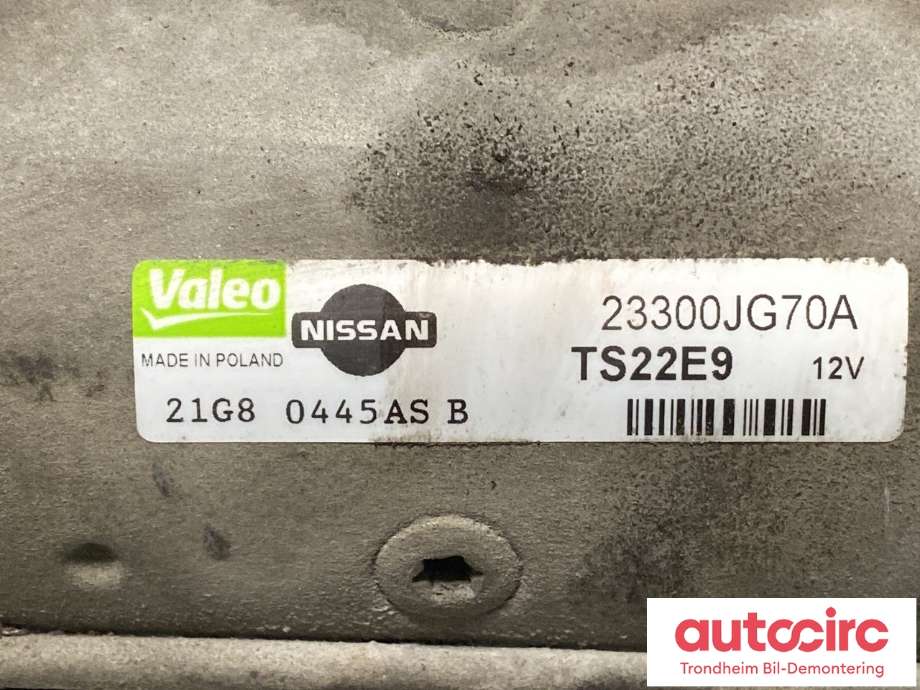 Starter diesel til Nissan X-Trail 2007-2014 (T31) (T31) (VALEO|23300JG70A|)