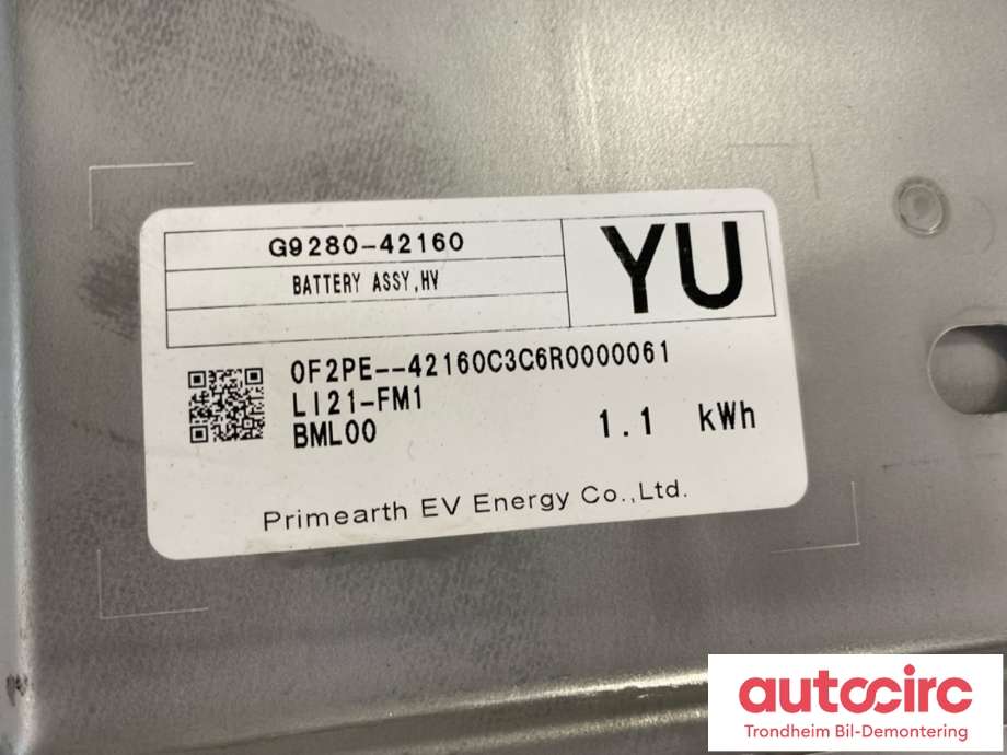 Batteripakke hybrid til Toyota RAV4 2019-->> (Type V) (LI-ION|G951042020|G951042021|)