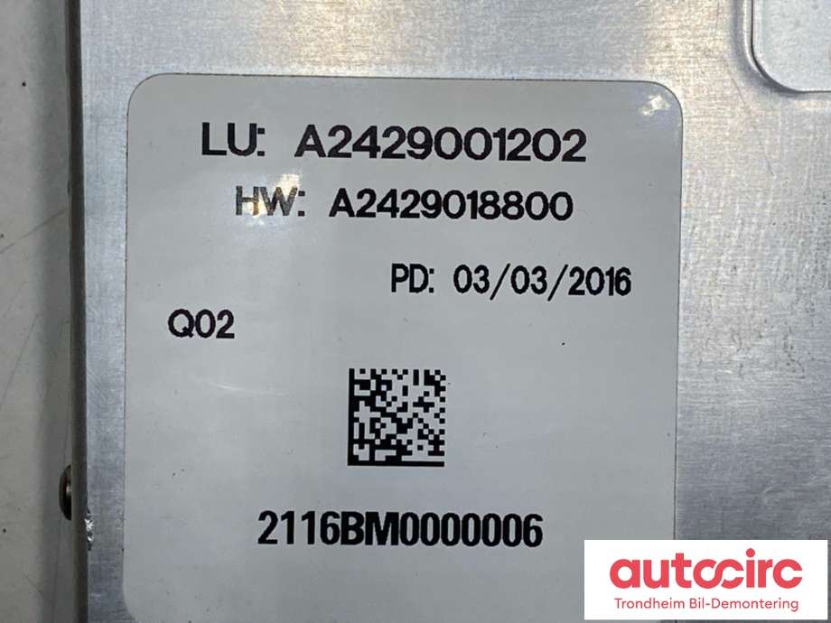 Styreenhet diverse til Mercedes B-Klasse, electric drive 2014-2018 (W242) (W242) (A 242 900 12 02|1039465-10-D|)