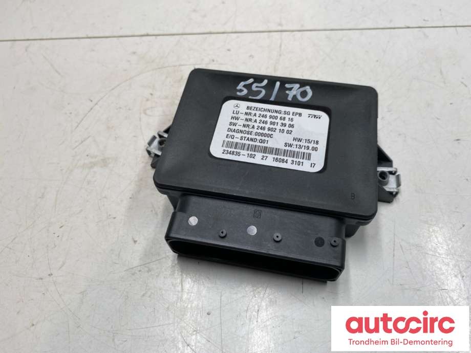 Styreenhet elektrisk parkbrems (EPB - Electric Parking Brake) til Mercedes B-Klasse, electric drive 2014-2018 (W242) (W242) (TRW|A 246 900 68 16|A 246 900 85 16|A 246 900 34 17)