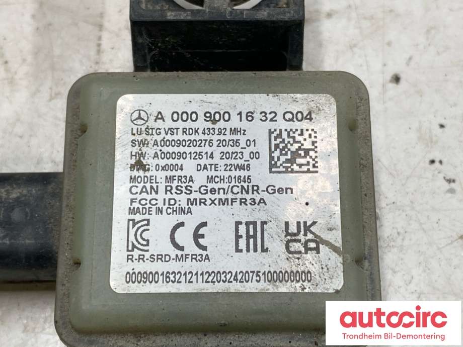 Sensor dekktrykk til Mercedes EQE 2022-->>  (A0009001632|)