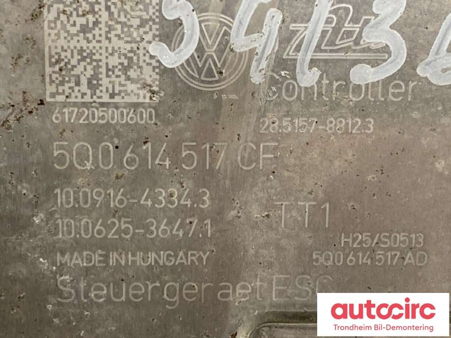 ABS sentral til VW Tiguan 2016-2020 (Type II, Fase 1) (5Q0614517CF|)