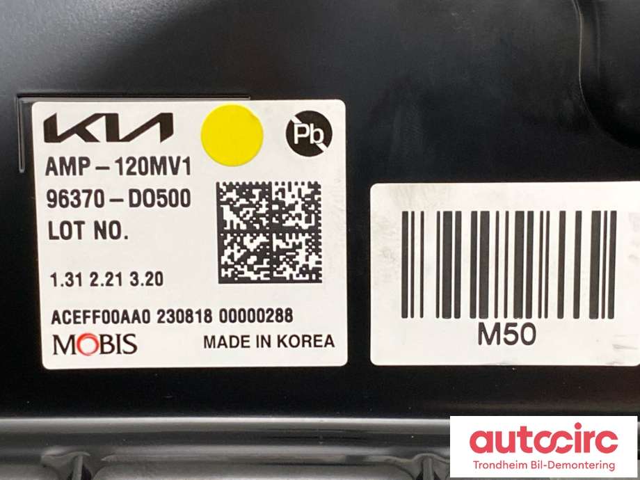 Bilstereo forsterker til Kia EV9 2023-->> (96370-DO500|)