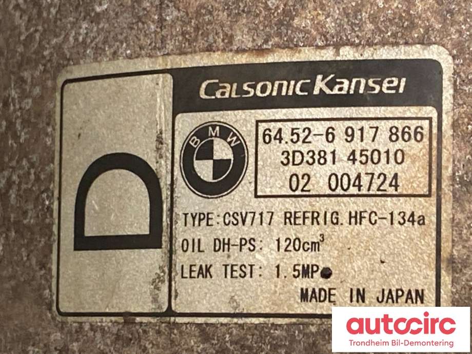 Aircondition kompressor til BMW X5 2000-2006 (E53) (E53) (6917866|64506917866|64 52 9 195 899)