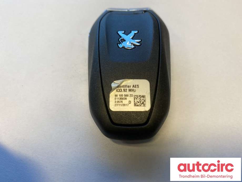 Nøkkel til Peugeot 3008 2016-->> (Type II)  (98 105 588 ZD|)