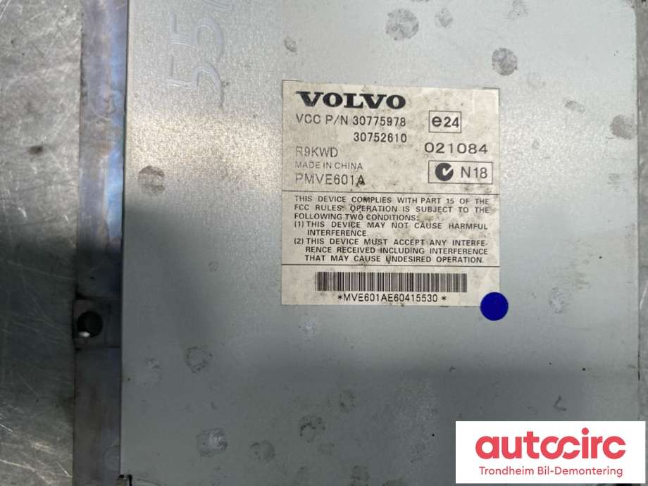 Bilstereo forsterker til Volvo XC90 2002-2006 (Type I, Fase 1)  (36001052|)