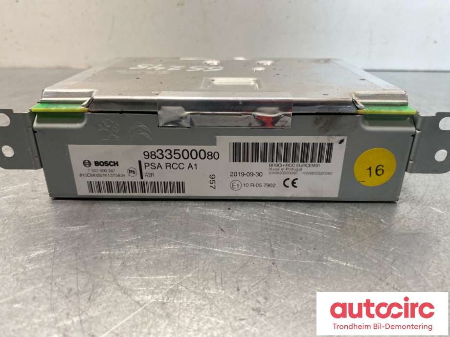 Bilstereo til Peugeot Expert 2016-->> (Type III)  (16 666 342 80|16 883 092 80|)