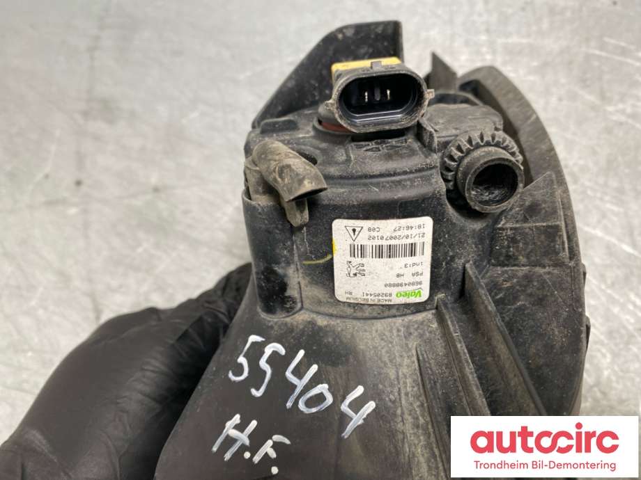 Tåkelykt høyre foran til Peugeot 308 2007-2011 (Type I, Fase 1)  (9680498880|6206 F0|)