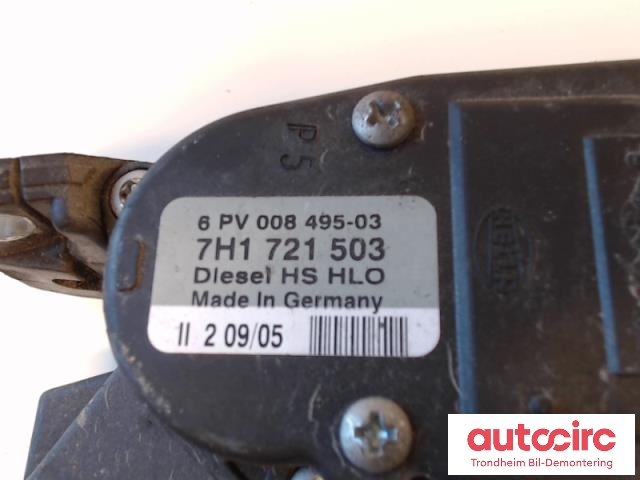 Pedal gass til VW Transporter / Caravelle 2003-2009 (Fase 1) (T5) (T5) (HELLA|7H1721503|6PV008495-03|7H1721503D)