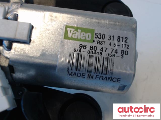 Viskermotor bakrute til Peugeot 3008 2009-2016 (Type I) (VALEO|9680477480|530318112|6405JQ)