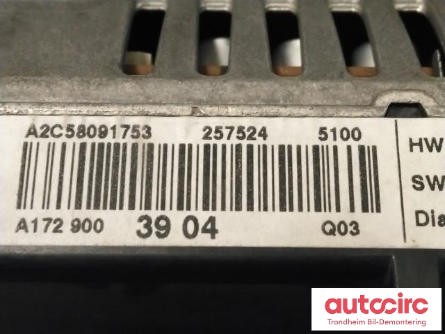 Bilstereo navigasjon skjerm til Mercedes C-Klasse 2011-2014 (Fase 2) (W204) (W204) (VDO|A1729003904|A2C58091753|)