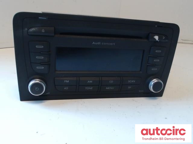 Bilstereo til Audi A3 2003-2008 (Type II, Fase 1)  (BLAUPUNKT|8P0035186G|8P0057186GX|)