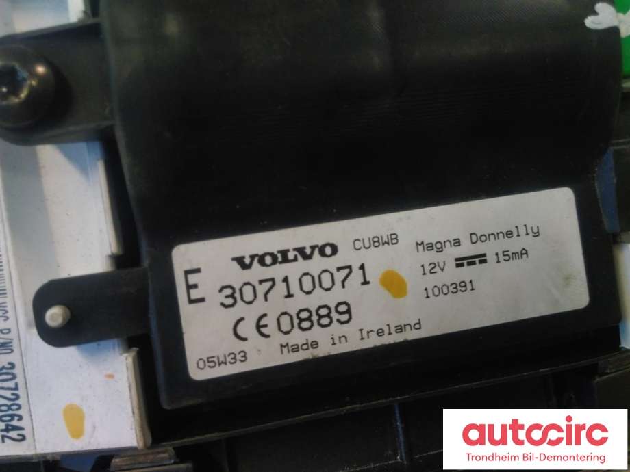 Instrumentpanel til Volvo S40 2004-2007 (Type II, Fase 1)  (VOLVO|8602844|30710071|)