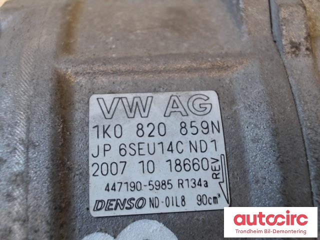 Aircondition kompressor til Škoda Octavia 2013-2016 (Type III, Fase 1)  (DENSO|1K0820859N|447190-5985|5Q0820803K)